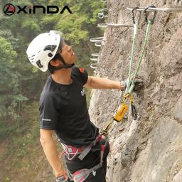 Xinda alta altitude proteção via ferrata correia de segurança estilingue com gancho de alta resistência wearable anti queda fora - Image 2