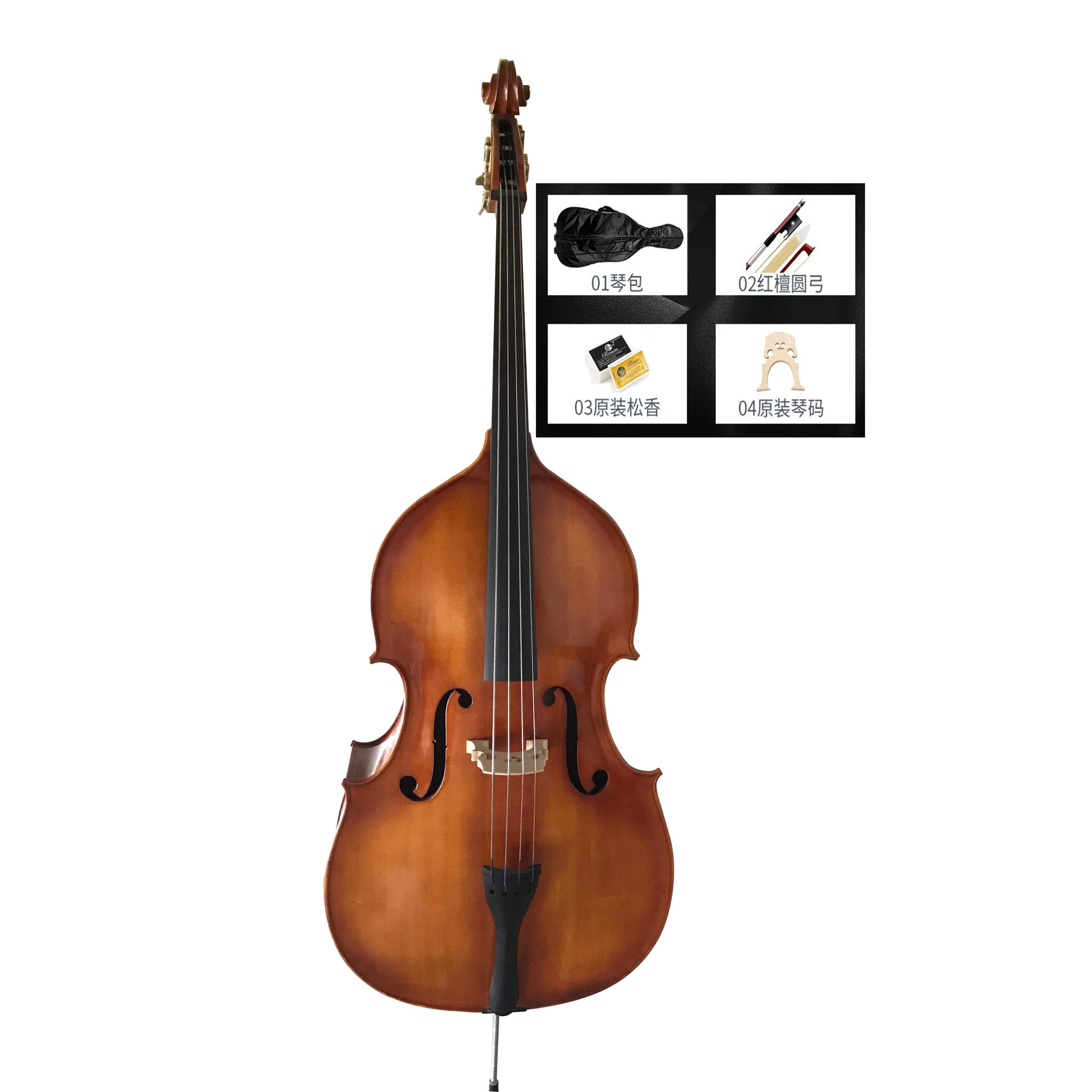 Alta Qualidade Maple Contrabaixo para Iniciante, Acústico, Performer Profissional, Instrumento Musical, 3/4 Contrabaixo, Vertical - Image 1