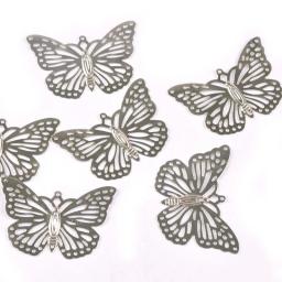 Enfeites de metal metal para artesanato, ornamentos de borboletas e flores douradas, 20 peças, yk0768, faça você mesmo, scrapbook - Image 4