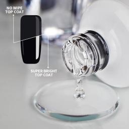 BOZLIN-Verniz Gel Super Brilhante, Base Top Coat, Soak Off, LED, UV, Nails Art Tools, Laca, 1 Garrafa, 15ml - Image 2
