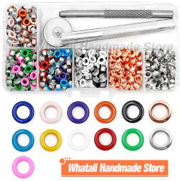 540 pçs ilhós de metal ilhós ilhós com instalador punch tool conjunto kits para leathercrafts roupas sapatos tampões cinto com caixa de armazenamento - Image 1