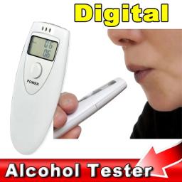 Testador de respiração de álcool digital portátil display lcd inalador medidores de álcool analisador portátil bafômetro detector teste - Image 2