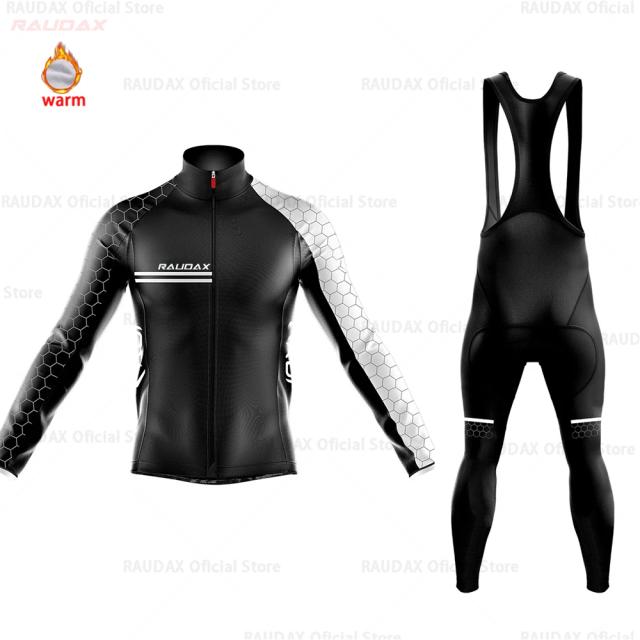 Conjunto de Ciclismo Raudax: Jersey e Bib para Inverno, Triathlon e MTB 2024