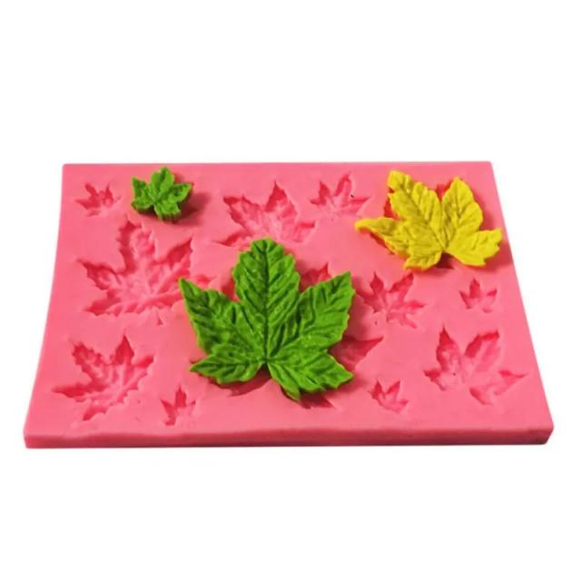Molde de Silicone de Folha de Bordo: Ferramenta DIY para Cupcakes, Decoração de Bolos e Mais
