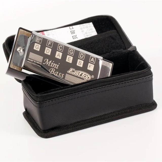 Mini Harmônica de Baixo com Prata Pocket - Instrumentos Musicais Profissionais para Ensemble Harmonica MN10