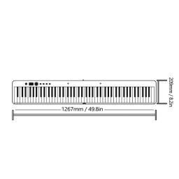 Piano eletrônico dobrável, 88 teclas, multifuncional, digital, portátil, para estudante, instrumento musical - Image 3