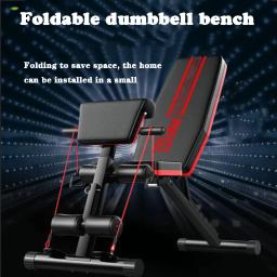 Multifuncional dobrável haltere banco, músculos abdominais apoiar placa, supino, fitness, novo - Image 2