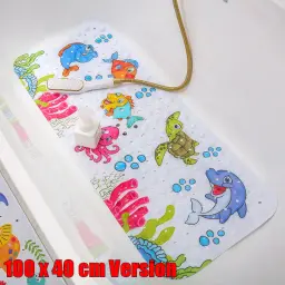 Cute Anti-Slip PVC Bathtub Mats com otário para crianças, Fish Animal Mats, Tapete de banheiro, Tapete de banho de chuveiro, Almofada de massagem macia, 20 cores, novo - Image 6