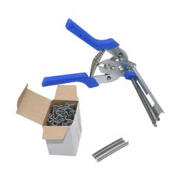 Hog anel alicate ferramenta e 600 pçs m grampos grampos de malha de galinha gaiola de arame esgrima braçadeira enjaulada suprimentos de aves domésticas gaiola de frango - Image 2