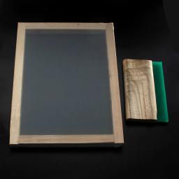 1pc 300*400mm quadro de impressão de tela de seda com 43t mesh & 8 "rodo de madeira diy para fazer estêncil - Image 2