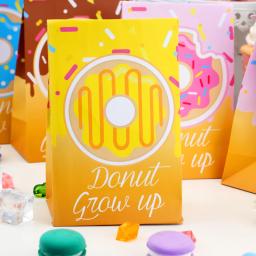 Decoração para festas de aniversário, balões de rosquinha que brilham, convites de feliz aniversário, bolsa para decorar, banner e parede - Image 4