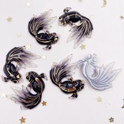 8 pçs resina bling colorido peixinho gemas flatback strass scrapbook casamento 1 buraco apliques diy acessórios estatuetas decoração - Image 6