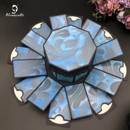Caixa de corte em metal com estampa de surpresa, caixa de presente, torre, papel, artesanato, caixa de mimo artesanal, modelo de arte, cortador de alumínio - Image 1