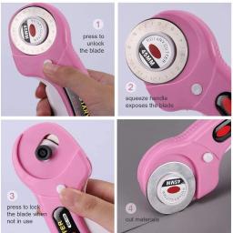 35 peças kits de cortador rotativo 45mm com 5 peças de lâminas régua de retalhos faca de escultura tesoura clipes de tecido para corte de suprimentos de costura - Image 5