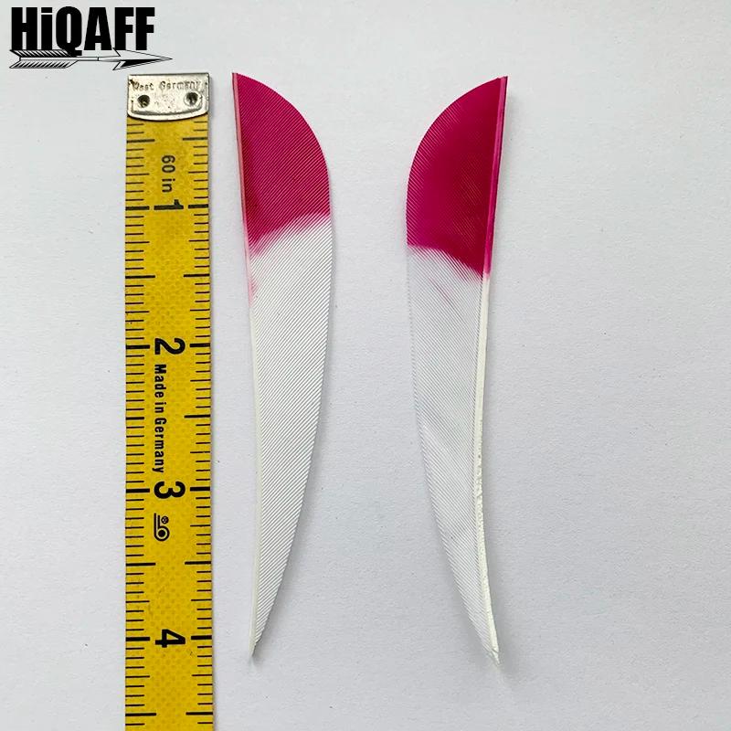 50 Pcs Hi-Q 4 Polegada Tiro com Arco Pena Água Gota Seta Natural Turquia Plume Gradiente Cor Caça Tiro Acessórios - Image 1