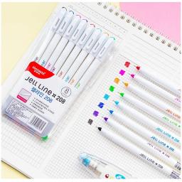 Jell caneta esferográfica 8/12mm com tinta gel, caneta marcadora para desenho, escola e escritório a6982 com 0.4 cores - Image 1