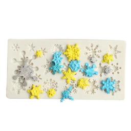 Molde do bolo em forma de floco de neve do silicone Fondant moldes Sugar Craft, ferramenta do bolo, neve Fondant, Natal, moldes de decoração do inverno - Image 3