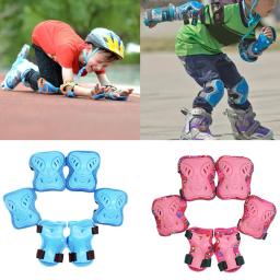 Protetor de joelho para patins, cotoveleira para proteção das mãos, para bicicleta, skate, patinação no gelo, protetor de pulso, 6 peças - Image 1