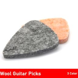 Palhetas de lã pura para guitarra, palhetas macias de feltro para ukulele e guitarra, palhetas coloridas, 5 peças - Image 1