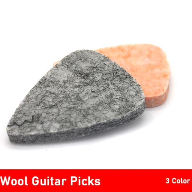 Palhetas de lã pura coloridas para guitarra e ukulele - Conjunto com 5 peças de feltro macio.