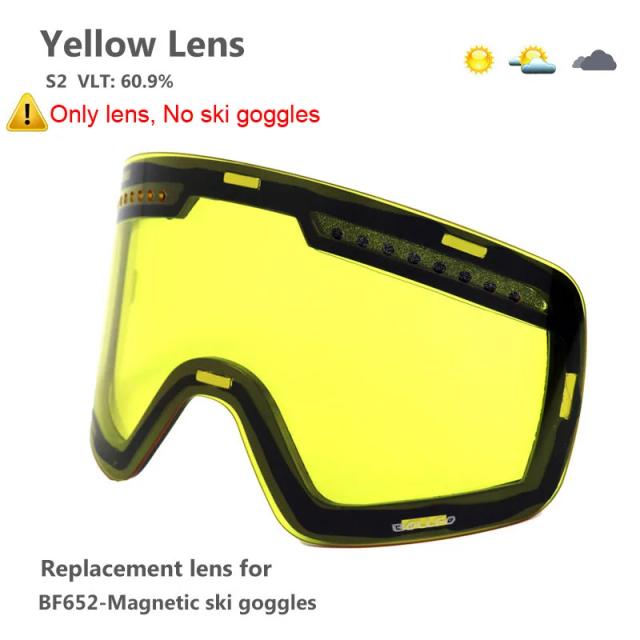 Óculos de Esqui Magnéticos Dupla Camada Polarizada Anti-Nevoeiro UV400 Snowboard