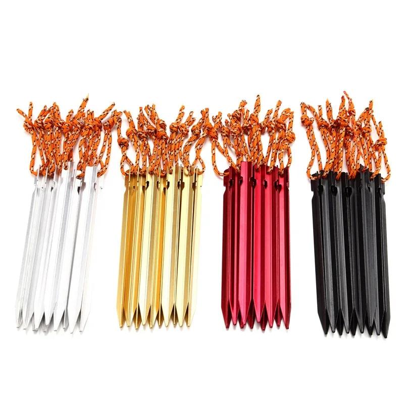 Liga tenda prego com corda para acampamento ao ar livre, 18cm - Image 1