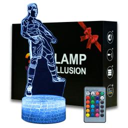 Magiclux-lâmpada led com ilusão 3d, modelo de futebol ronaldo, luzes noturnas para decoração do quarto das crianças, presente criativo - Image 1