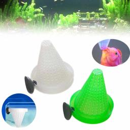 Mini Alimentador Automático de Peixes com Ventosa para Aquário, Alimentador de Alimentação Verme Vermelho, Copo de Funil, Fish Food Feed, Cônico, 1/2/5Pcs - Image 1