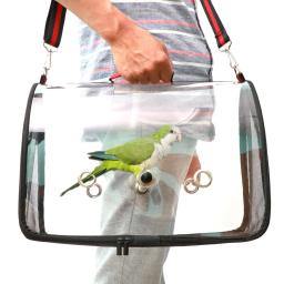 Gaiola transportadora de pássaro transparente pvc respirável papagaios saco de viagem mochila para animais de estimação birdcage pássaro saco de viagem suprimentos para animais de estimação portador - Image 1