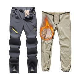 Novas calças de esqui dos homens e das mulheres ao ar livre à prova de vento à prova dwindproof água quente 2 em 1 calças de neve inverno esqui snowboard marca-40 graus - Image 2