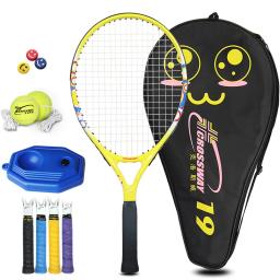 Raquete De Tênis Para Adolescente, Raquete De Esportes De Fibra De Carbono, Único Dispositivo De Treinamento, 19 ", 21, 23, 25", 1Pc - Image 4
