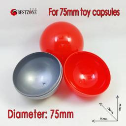 50 pçs/lote diâmetro 75mm 3'polegadas cápsulas plásticas vazias coloridas bolas de brinquedo para máquina de venda automática ou presente das crianças forte e bonito - Image 2