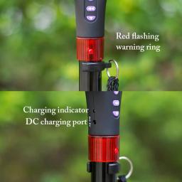 Bastão dobrável ajustável com alarme, Rádio de luz LED, Pólos de caminhada T-Handle, Bengala para idosos, Muleta personalizada - Image 4