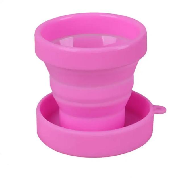 Copos Dobráveis de Aço Inoxidável e Silicone para Café e Água - Telescópicos, Ideais para Esportes e Viagens, 170ml