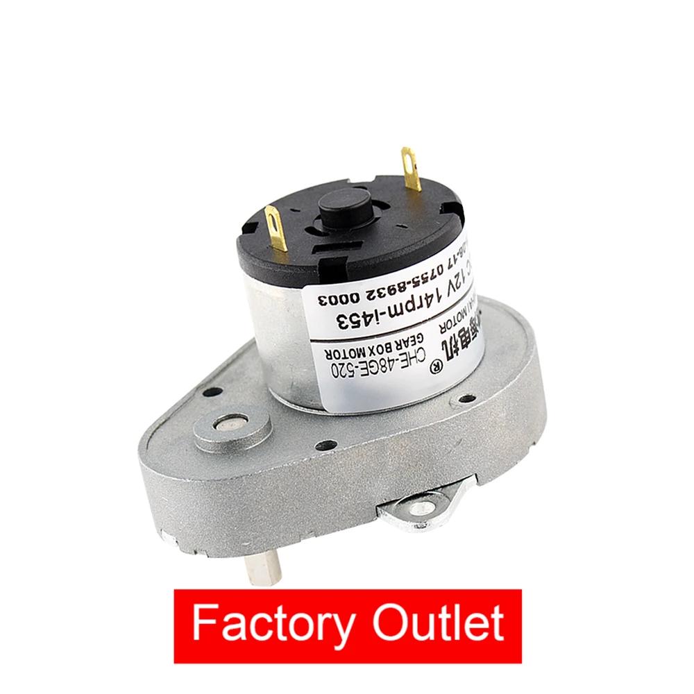 Motor da engrenagem da baixa velocidade do torque alto da forma da pera da redução CHE-48GE-520 dc12v 6v micro para o robô da lata de lixo - Image 1