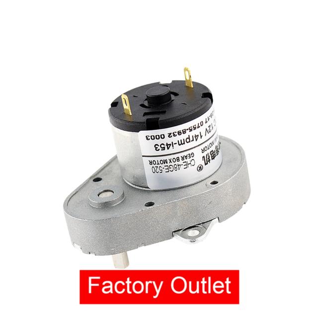Motor de Alta Torque para Robô Lixeiro - Redução CHE-48GE-520 DC 12V/6V em Forma de Pera