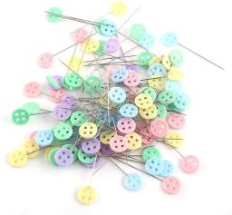 Alfinetes de arte e costura de cores mistas, pinos com flor, ferramenta de costura, agulha para artes e escolher o ouriço, almofada + shirtpin com 100 peças - Image 4