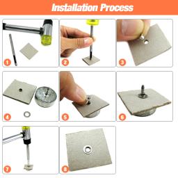 50 pçs 6mm buraco ilhós de metal ilhós com arruela perfurador conjunto ferramenta diy roupas sapatos cinto boné saco tags leathercraft acessórios - Image 5