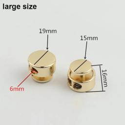 1 pçs metal feixe de corda fivela dupla buracos redonda forma do grânulo fecho para diy roupas saco roupas esportivas cadarço corda peças acessórios - Image 3