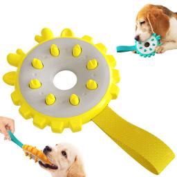 Tpr brinquedo do animal de estimação de borracha ao ar livre treinamento anel cão frisbee molar dentes mordida resistente acessórios limpos dentes juguetes - Image 2