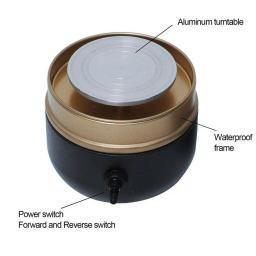 Mini roda de cerâmica elétrica máquina cerâmica profissional 1500rpm trabalho argila arte artesanato diy ferramenta argila com bandeja presente das crianças - Image 3