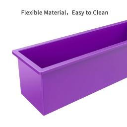 Molde retangular do pão do brinde do silicone, sabonete que faz a ferramenta, caixa de madeira, ferramentas da decoração do bolo, formulário artesanal, 1200g - Image 5