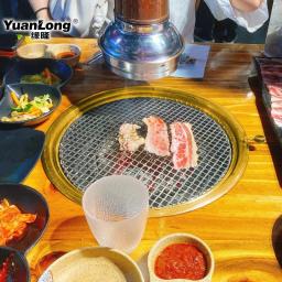 Coreano estilo de carbono forno embutido superior de exaustão de fumaça panela churrasqueira rodada comercial restaurante fogão CHURRASCO grelhador a carvão grande - Image 5