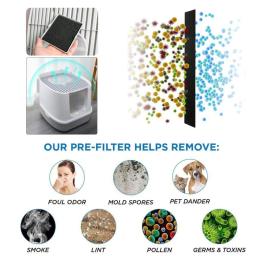 Leiouser-filtros para gatos, 5 pacotes de carvão ativado, caixas de areia, filtro de carvão para gatos - Image 4