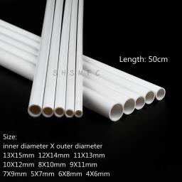 Tubulação branca do PVC para o tanque de peixes, tubo do aquário, irrigação do jardim, encaixes molhando, comprimento 50cm, comprimento 6-20mm, aquário, 2-10Pcs - Image 2