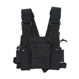 Colete tático de nylon militar, bolsa de peito com coldre tático, walkie talkie, rádio, cintura, exército, caça - Image 2