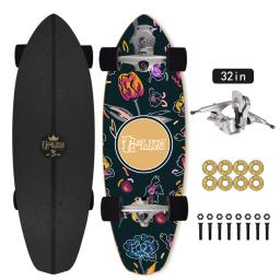 Prancha de Surf Suave para Surf e Surf, Land Surf Skate Board, Fish Boards, Longboard, S7 P7, Dual Steering, 32in - Image 3
