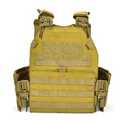 Alta densidade oxford pano material pom liberação rápida colete tático com grande capacidade molle sistema resistência ao rasgo à prova dwaterproof água - Image 3