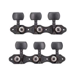 1 par de afinador de guitarra clássica preto 1:18, afinador de cabeças, pinos de ajuste de chave para violão clássico ou violão de chamas - Image 2