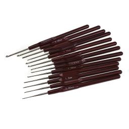 Conjunto de agulhas de crochê em plástico com 16 peças, conjunto de agulhas de tricô, ergonômico, com aderência, 0.5mm-2.5mm, 16 tamanhos, frete grátis - Image 2